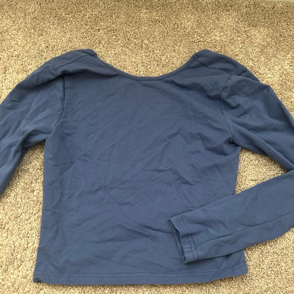 Edikted Dark Blue Backless Long Sleeve -Size Small